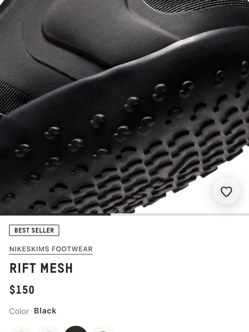 SKIMS Rift Mesh Split-Toe Sandal - Black - Picture 4 of 5